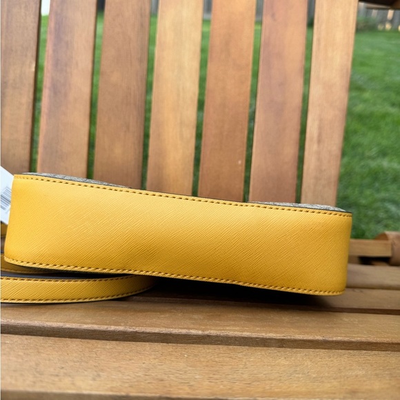 Calvin Klein Mustard Yellow Crossbody Bag with CK Monogram - NWT H8AE7WB - Picture 6 of 12